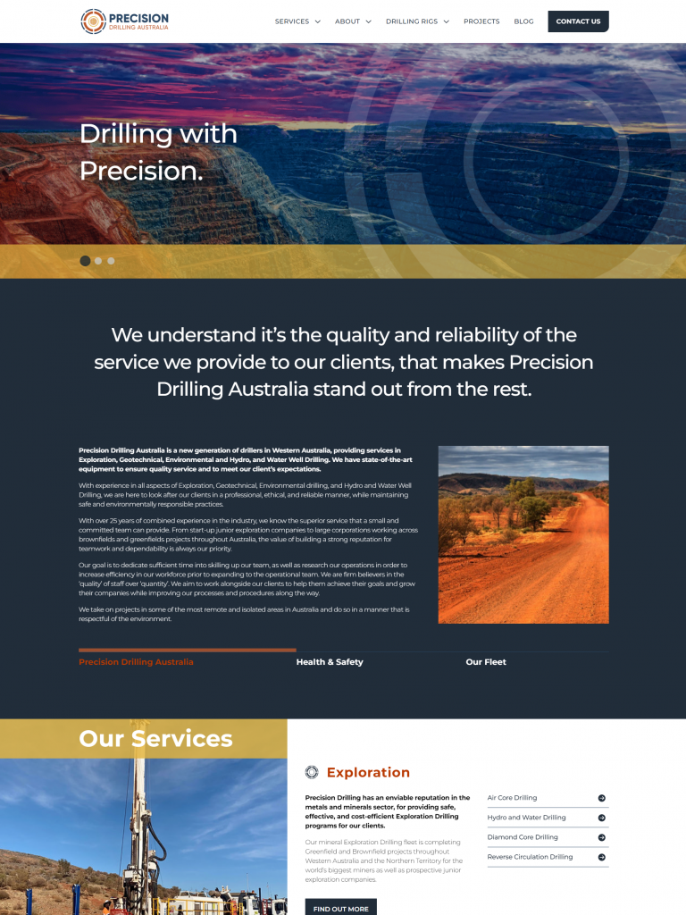 Precision Drilling » site Design & Development Project