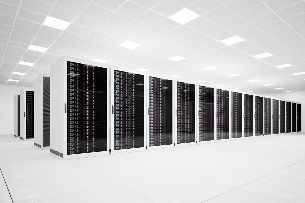 A server room filled with data drives